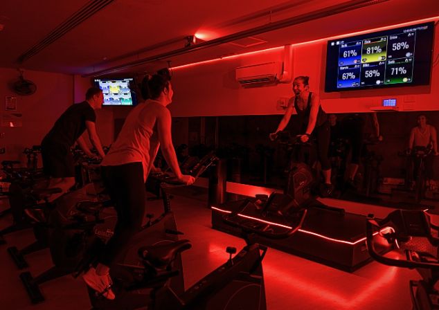 Teens in fitness class