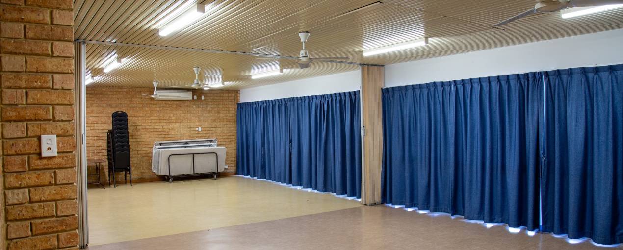 The Meeting Room has concertina doors which can divide the room, as well as access to tables and chairs