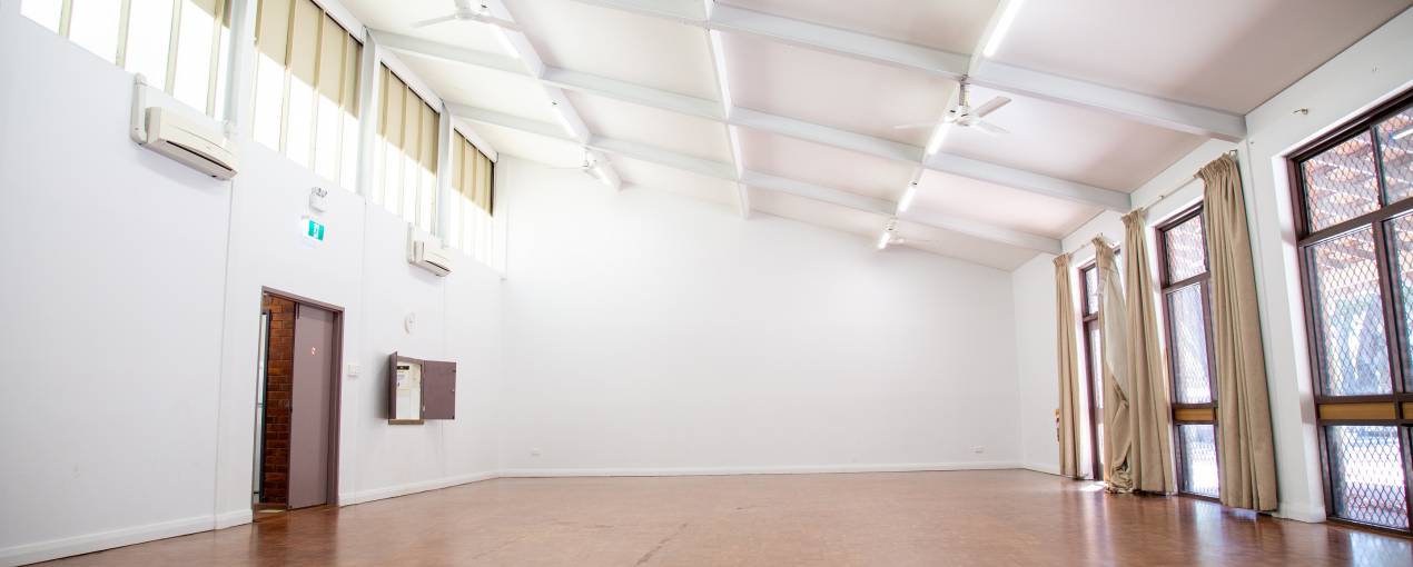 The hall is spacious and bright