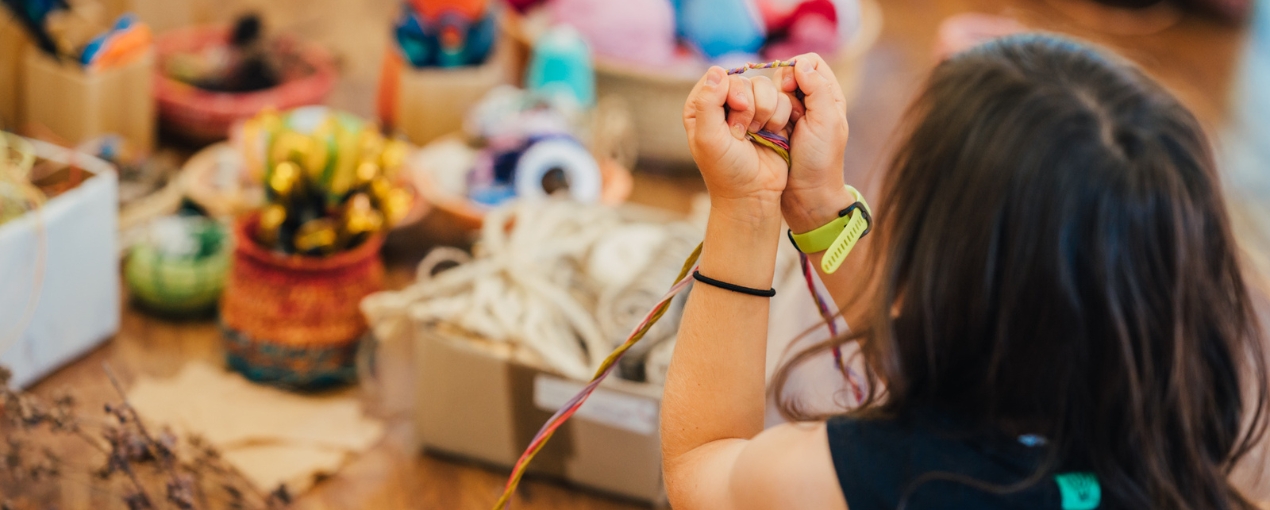 Creating foraged neck charms with Sian Boucherd during Art School.