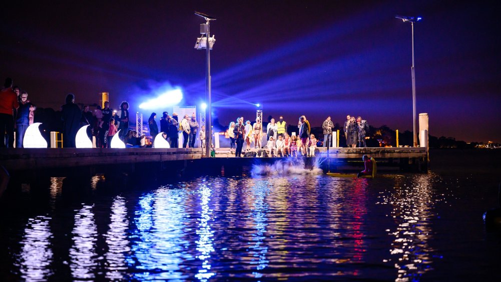 Finally, plunge off the jetty into the icy waters of the Swan River.