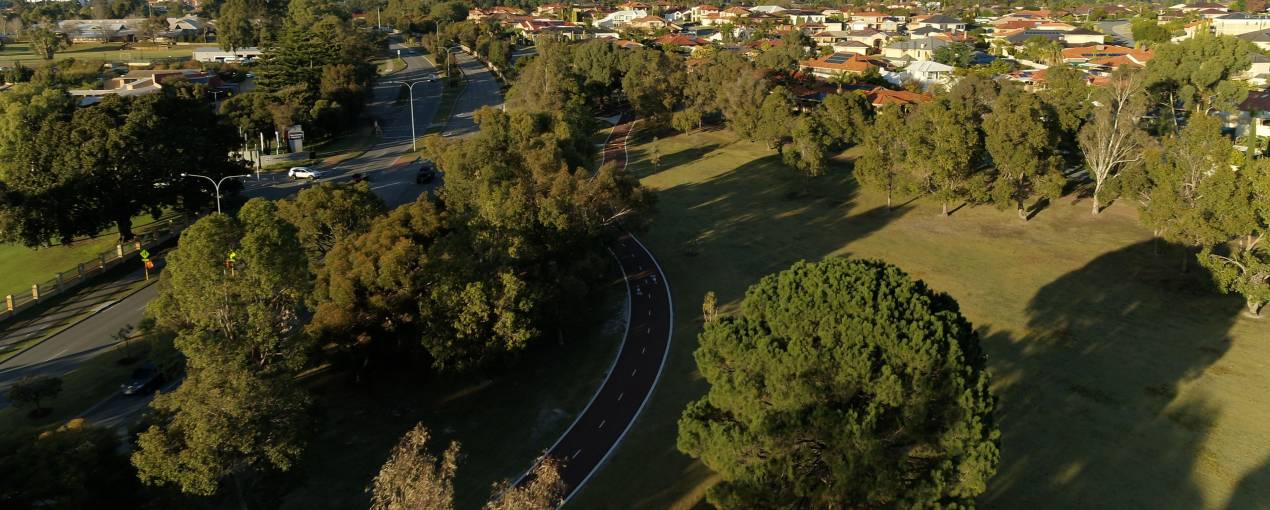 Aerial image of Murdoch Shared Path