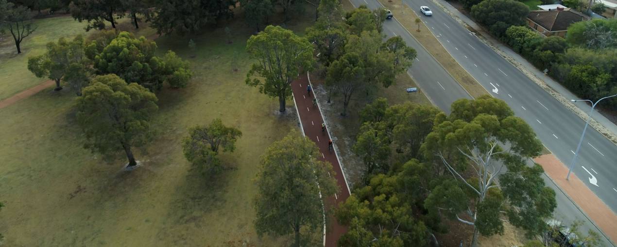 Image of aerial view of path