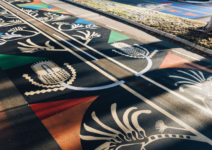 Riseley Street road mural