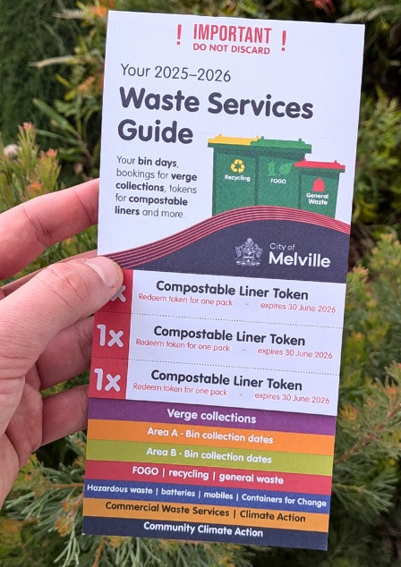 Tokens for liners are on the front of your annual waste services guide