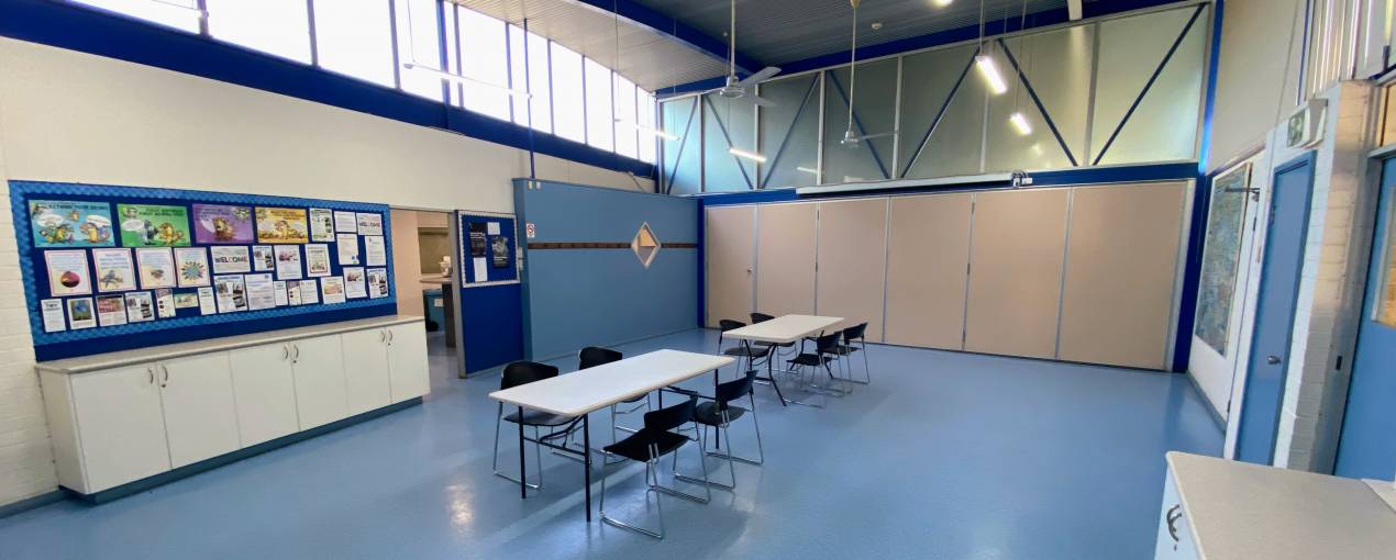 The multi-purpose room is spacious and caters for a range of activities and events