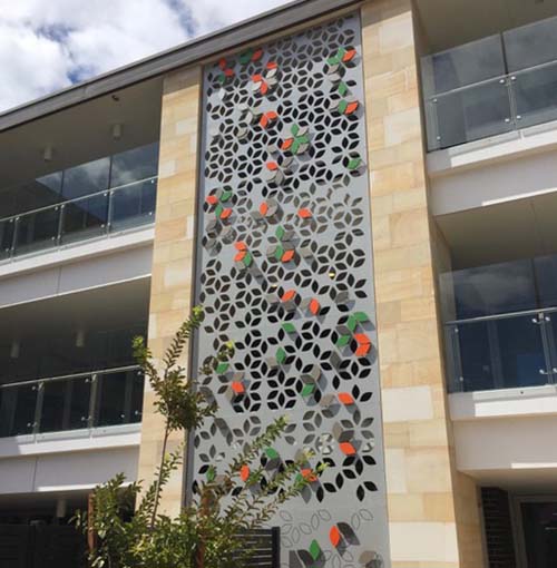 ‘Leaf Lines’ by Steve Tepper. Commissioned by Opal Aged Care, Alfred Cove. Budget: $200,000-250,000