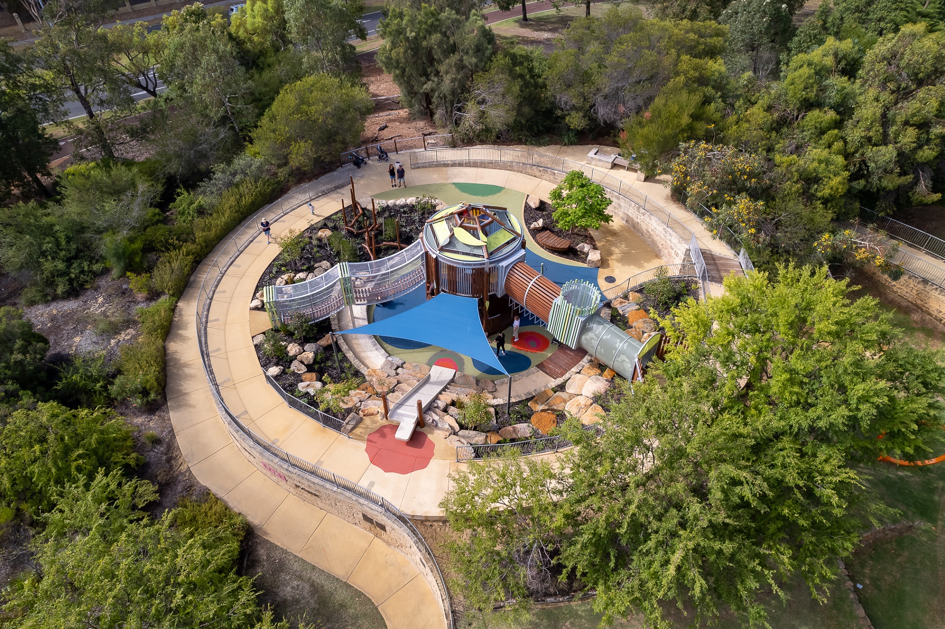 Aerial of Piney Lakes Sensory Play Park