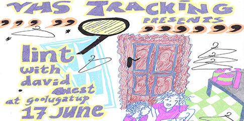 A hand-drawn promotional poster for the film Lint.