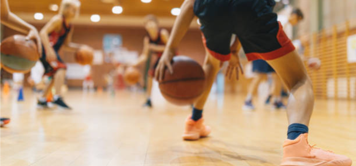 People playing basketball