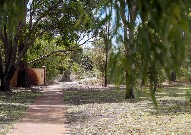 photo of path and surrounding landscape at Alec Lambert park