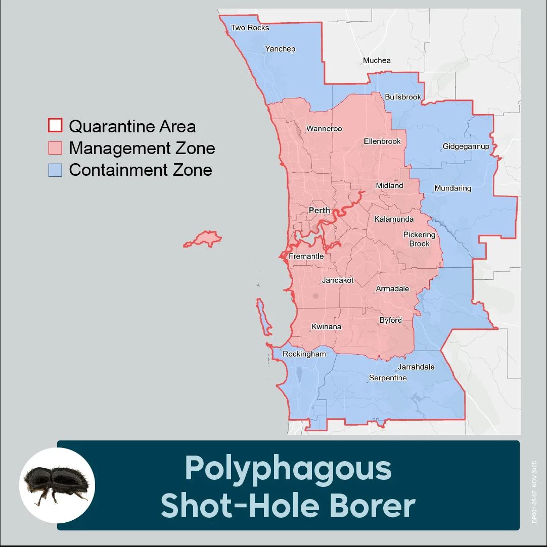 Polyphagous Shot-Hole Borer Zone Quarantine Area
