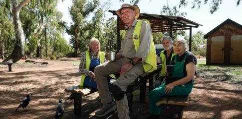 Graham Jenke with fellow volunteers. 