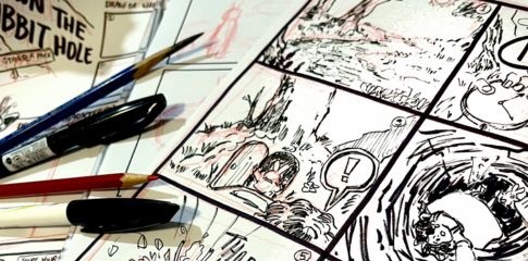 drawing of comic book