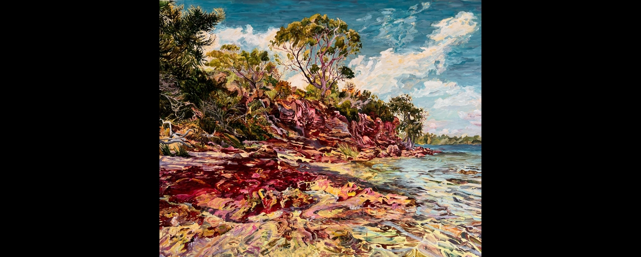 'A sense of something' by Jaelle Pedroli (2024, acrylic on board)