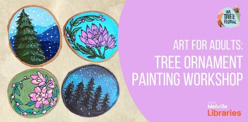 Image of painted tree ornaments