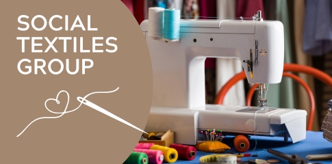 Image of a sowing machine and fabric