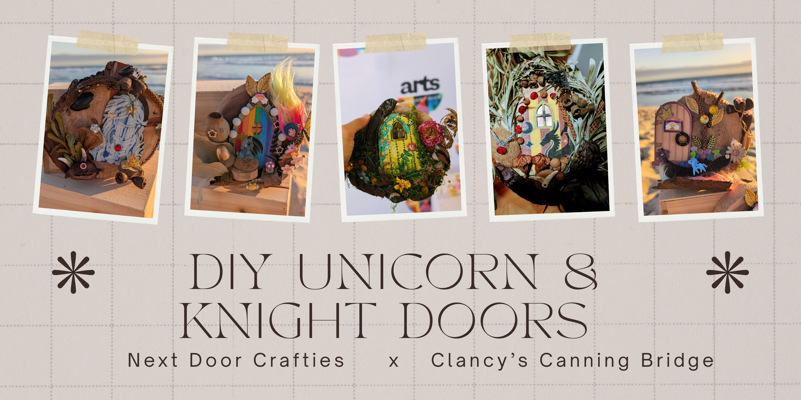 DIY Unicorn & Knight Doors crafts flyer