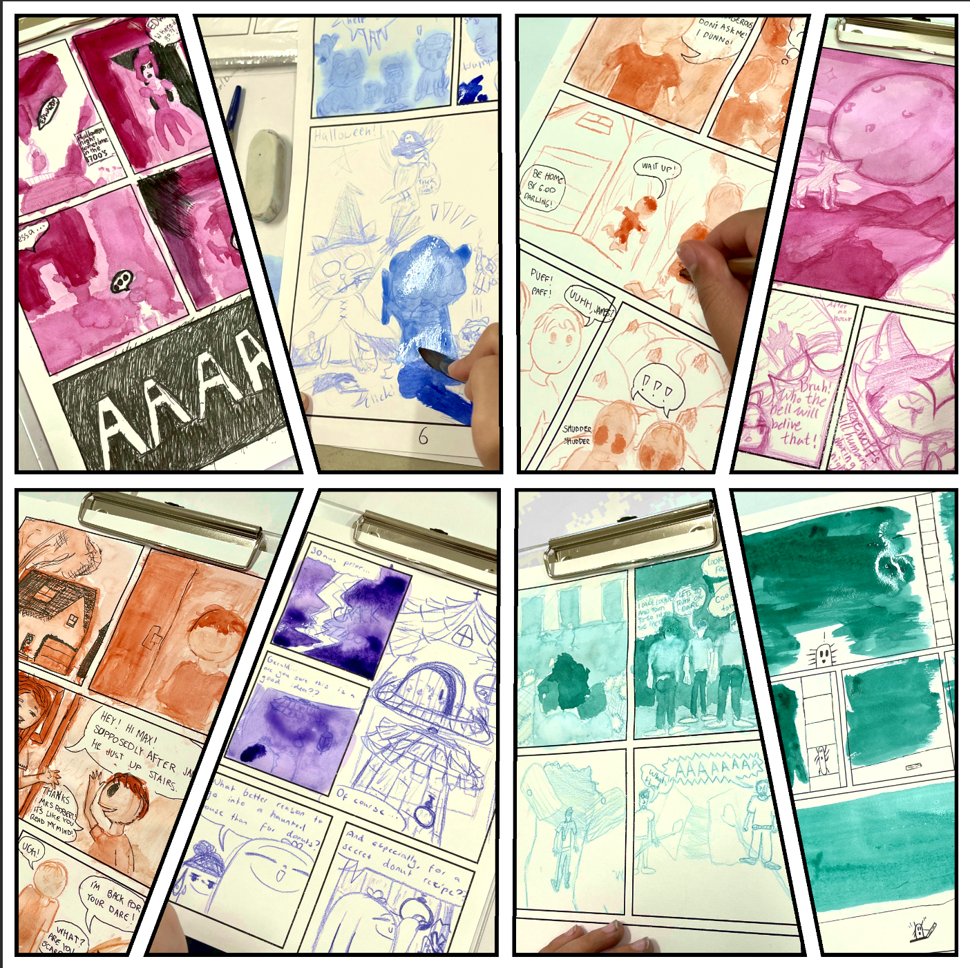 A group of comics in its own digital comic strip.
