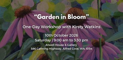 Flyer for the Garden in Bloom workshop at Atwell House