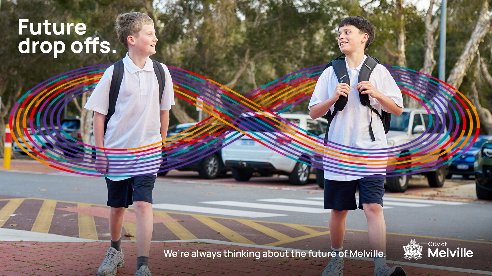 two boys walking to school