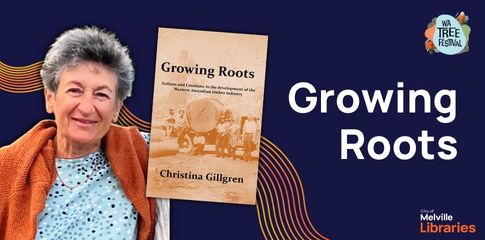 Image of a women holding a growing roots flyer