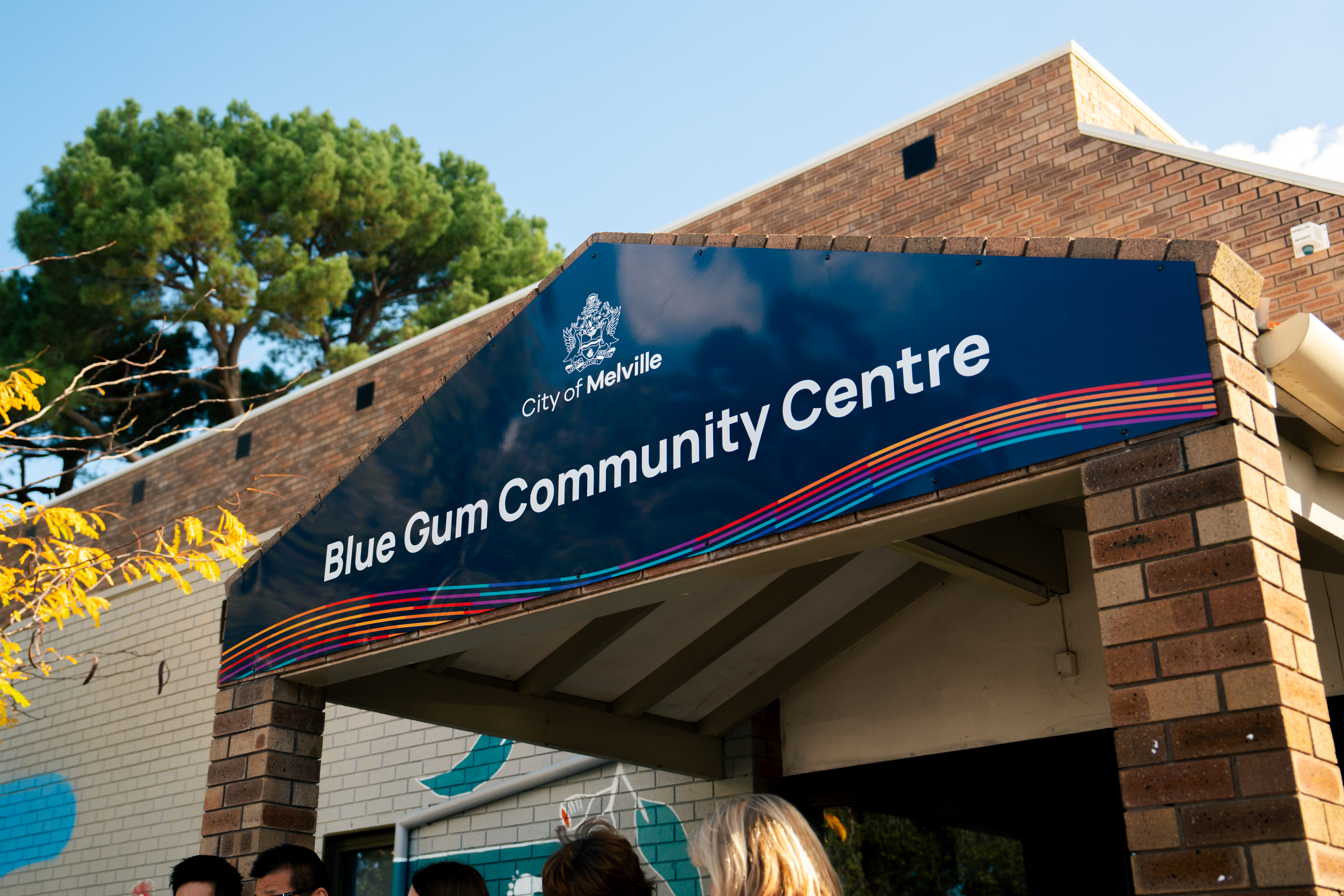 Main sign outside of blue gum community centre