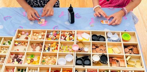 Kids workshop making mini foods