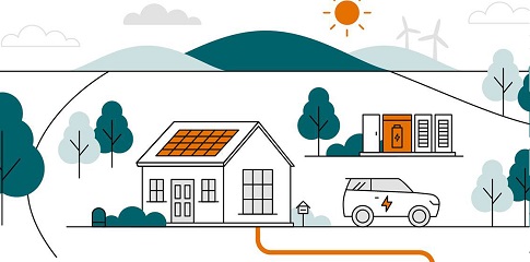 Graphic with houses and underground power