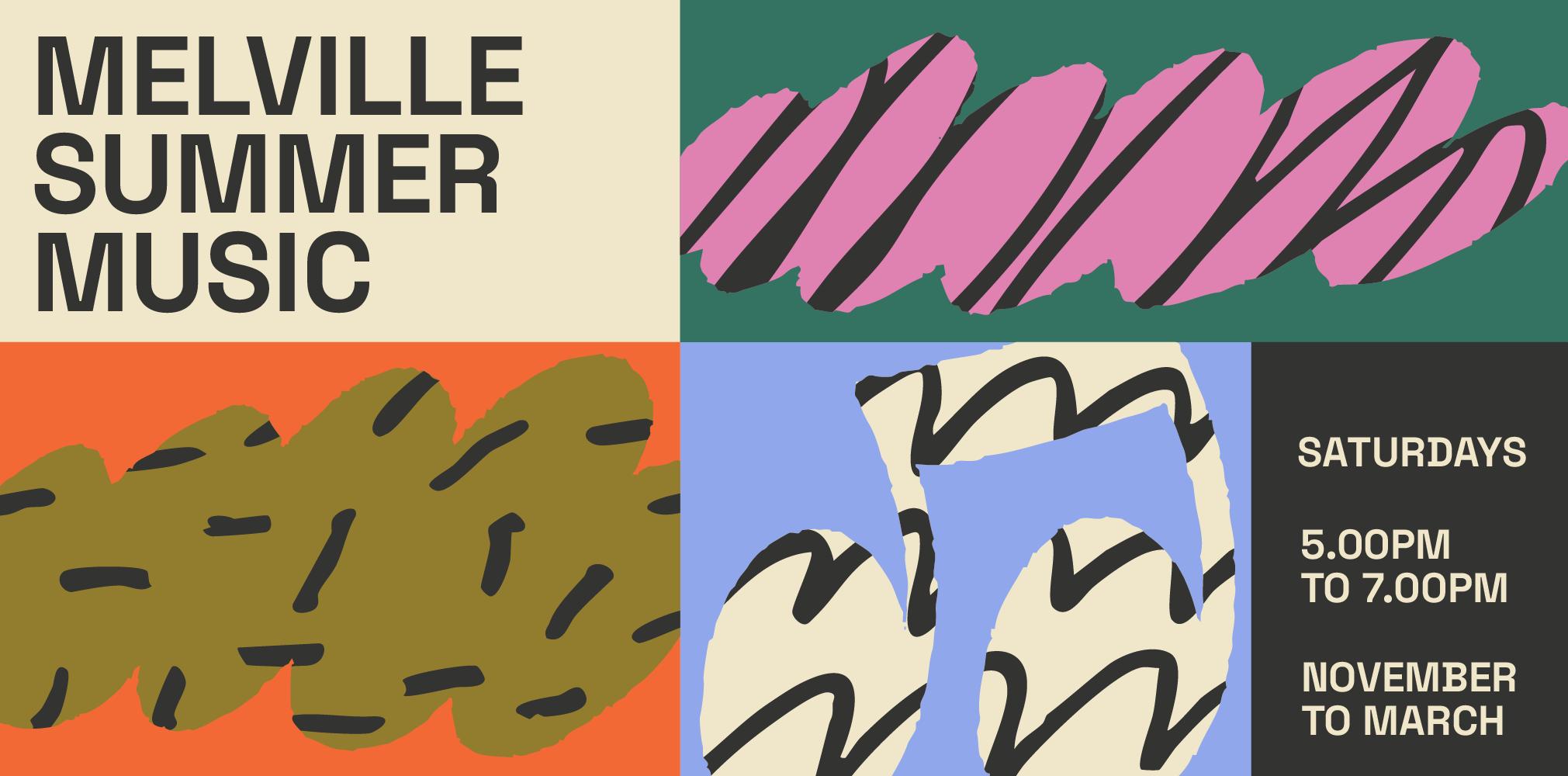 Melville Summer Music, Saturdays 5.00pm - 7.00pm, November to March