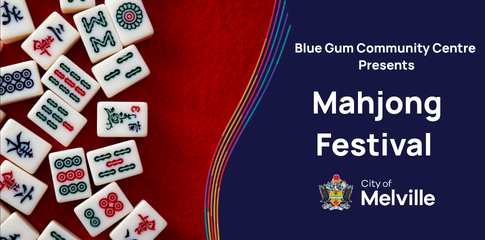 Mahjong tiles/ game pieces with event banner 