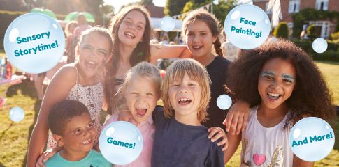 An image of children in the park having fun