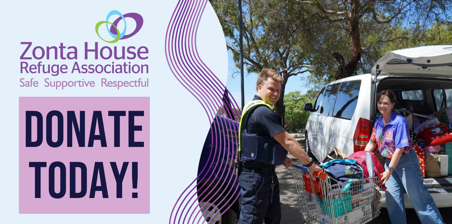 A person pushing a trolley full of donations towards another person.